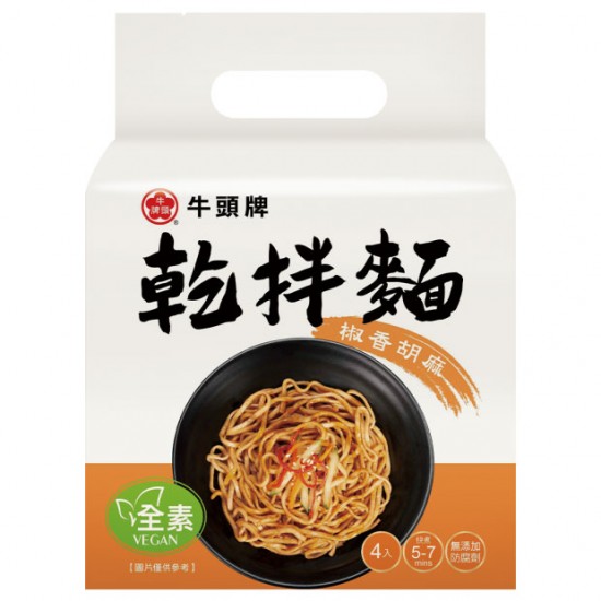 HD15 牛頭牌 乾拌麵 椒香胡麻 116g x 4入